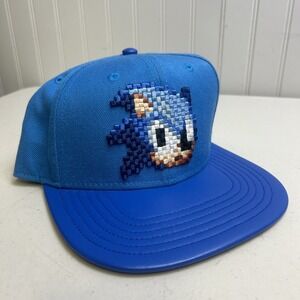Retro Sega Sonic Hedgehog SnapBack Hat DON'T BLINK Embroidered Video Game